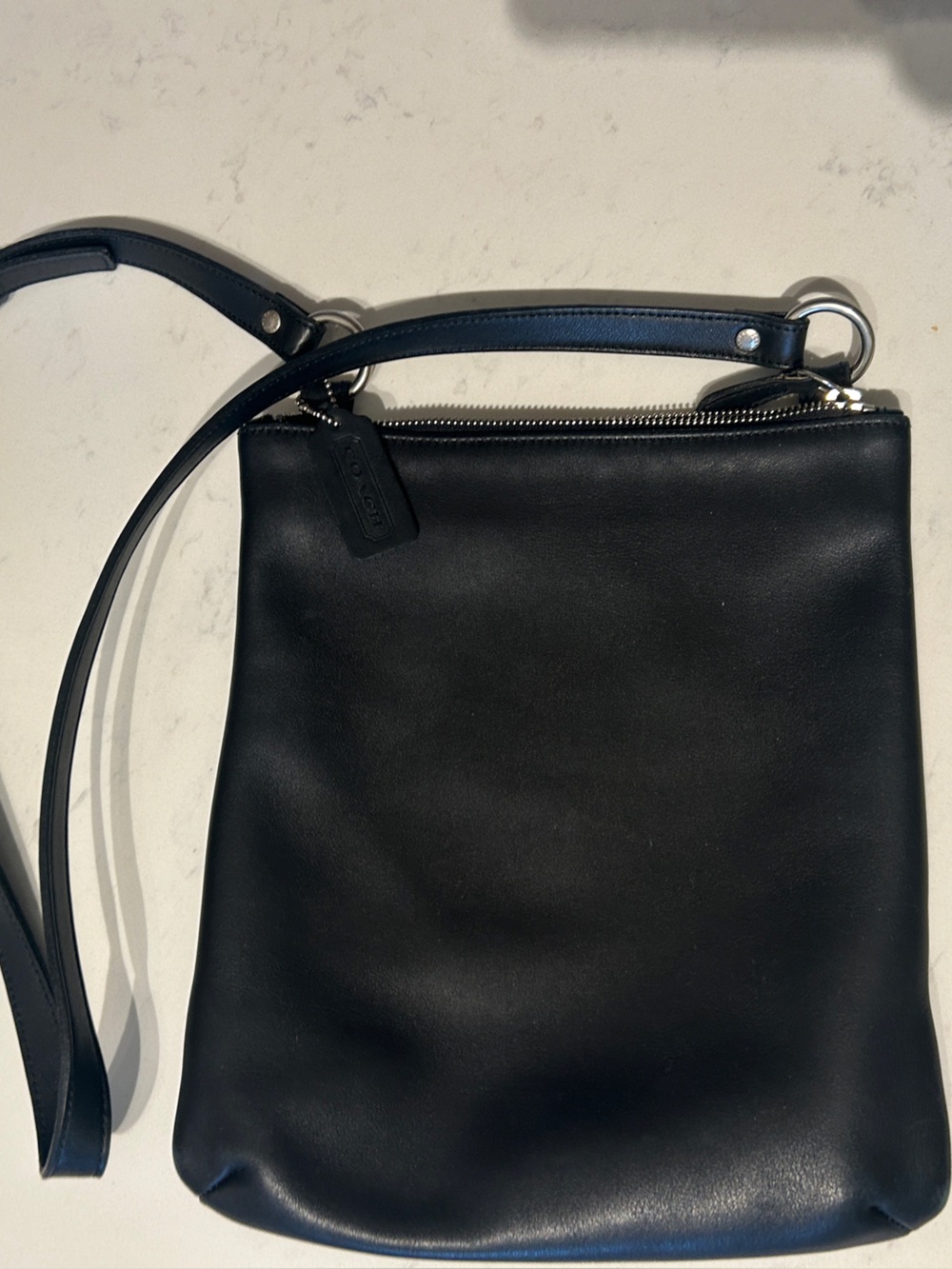 Vintage Coach 9458 Black Chelsea Slim Messenger Swingpack Shoulder Crossbody Bag